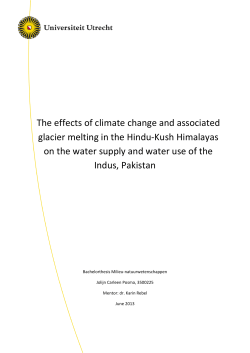 The effects of climate change and associated glacier melting in the