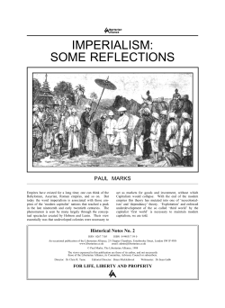 imperialism: some reflections