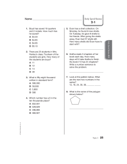 1. Boyd has saved 19 quarters and 2 nickels. How much has he