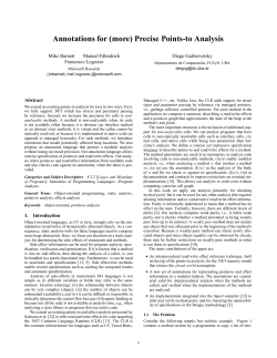 Annotations for (more) Precise Points-to Analysis