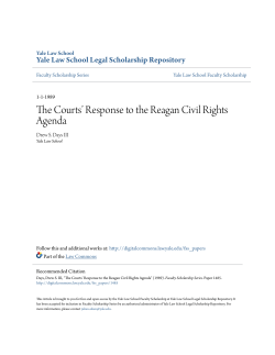 The Courts` Response to the Reagan Civil Rights Agenda