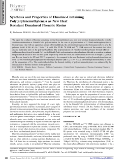 Synthesis and Properties of Fluorine-Containing Poly