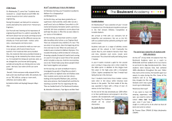 July 2016 Newsletter - The Boulevard Academy