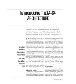 Introducing the IA-64 architecture - Micro, IEEE