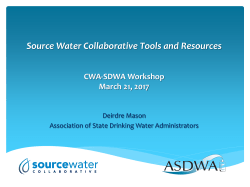 Source Water Collaborative Presentation
