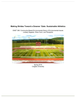 Making Strides Toward a Greener `Gate: Sustainable Athletics