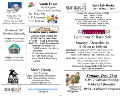 Faith Life Weekly Bulletin - New Heights Lutheran Church
