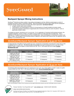 Backpack Sprayer Mixing Instructions SureGuard