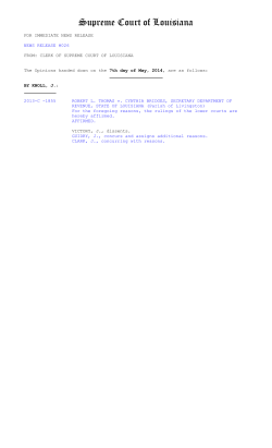 2013-C -1855 ROBERT L. THOMAS v. CYNTHIA BRIDGES