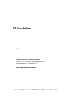 Globalisation and the Dutch economy
