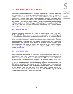 5.0 biological half-life of tritium