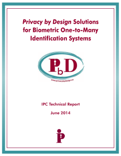 Privacy by Design Solutions for Biometric One-to