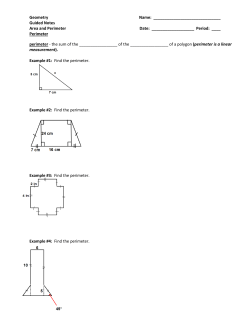 Guided Notes - Area and Perimeter