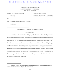 Sentencing Memo - The Washington Post