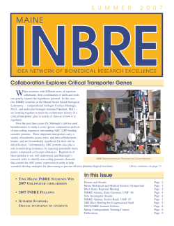 Summer 2007 - Maine INBRE