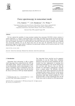 Force spectroscopy in noncontact mode