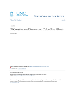 Of Constitutional Seances and Color-Blind Ghosts