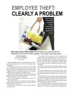 employee theft: clearly a problem - Assessments