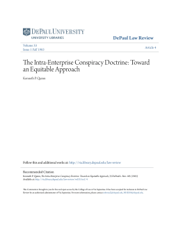 The Intra-Enterprise Conspiracy Doctrine: Toward