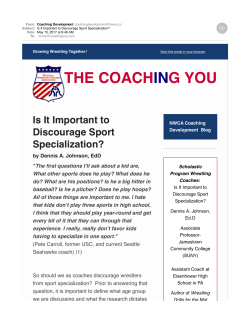 Is It Important to Discourage Sport Specialization
