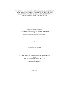 FEATURES OF RENAISSANCE INDIVIDUALISM AND