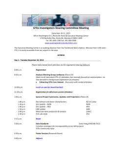 GTEx Investigators Steering Committee Meeting