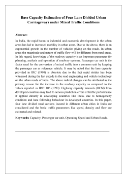 Base Capacity Estimation of Four Lane Divided Urban
