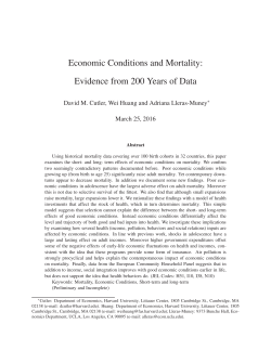 Economic Conditions and Mortality: Evidence from 200 Years of Data