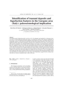 Identification of tsunami deposits and liquefaction features in the