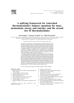 A unifying framework for watershed thermodynamics