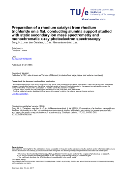 Preparation of a rhodium catalyst from rhodium trichloride on a flat