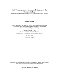 Fish Consumption Advisories in Tributaries