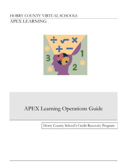 horry county virtual schools apex learning