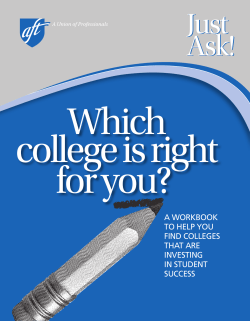 Just Ask! Which College is Right for You?