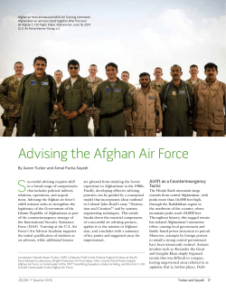 Advising the Afghan Air Force