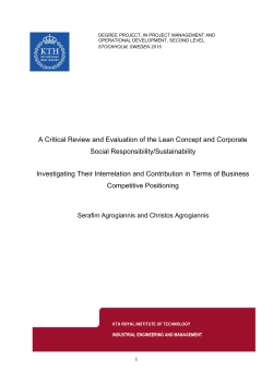 A Critical Review and Evaluation of the Lean Concept and