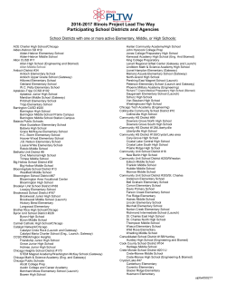2016-17 Illinois PLTW Schools by District