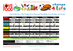 Chef Andy Say`s That Eating Your Fruit and Veg Makes You Healthy