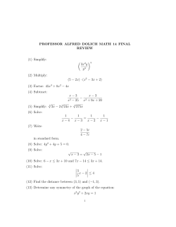 problems - Alfred Dolich
