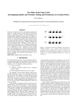 Investigating Iambic and Trochaic Timing and Prominence in