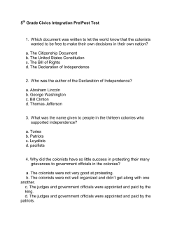 5th Grade Civics Integration Pre/Post Test