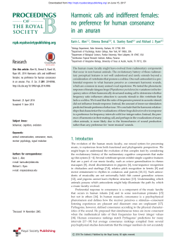 Harmonic calls and indifferent females