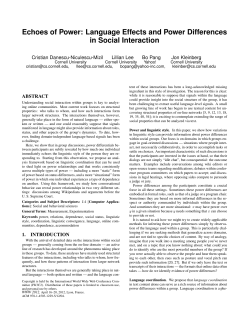 Echoes of Power - Cornell Computer Science