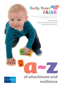 A to Z of Attachment and resilience from South Lanarkshire Council