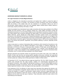 Addressing Migrant workers in Jordan, by Ahmad Awad