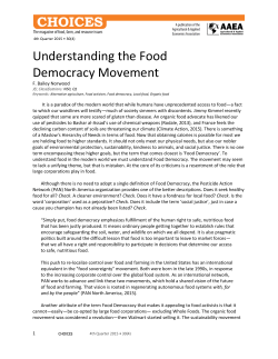 Food Democracy - AgEcon Search