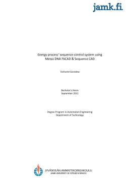 Energy process` sequence control system using Metso DNA FbCAD