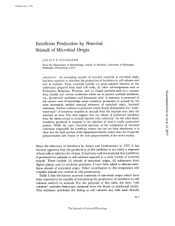 Interferon Production by Nonviral Stimuli of Microbial Origin