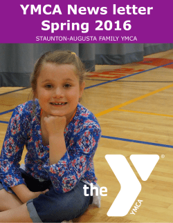 Newsletter - Staunton Augusta YMCA