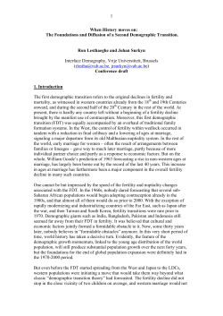 1 When History moves on: The Foundations and Diffusion of a